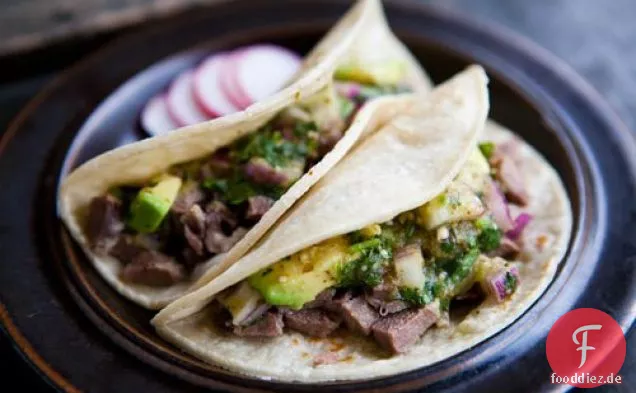Rindfleisch Tacos de Lengua (Rinderzunge Tacos)
