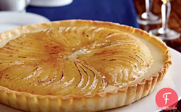 Geröstete Birne Crème Brûlée Tarte