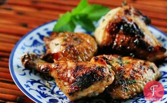 Honig Minze glasierte gegrilltes Huhn