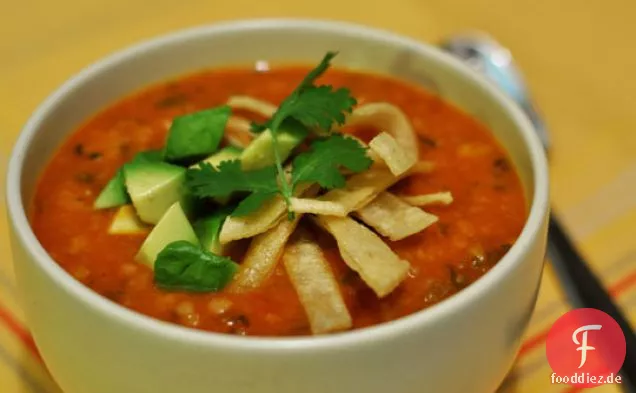 Kürbis-Tortilla-Suppe