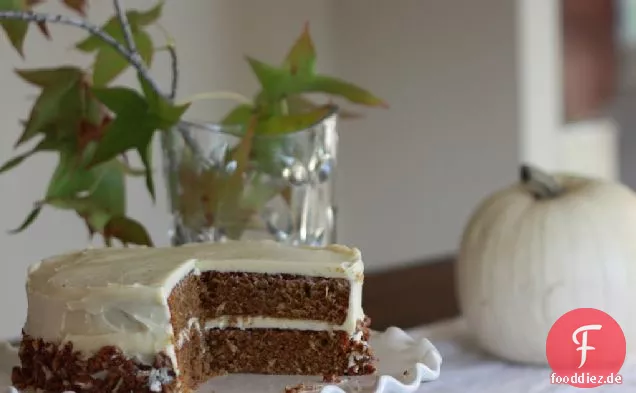 Kürbiskuchen mit Frischkäse-Zuckerguss