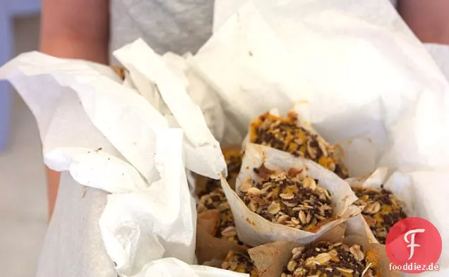 Kürbis Schokolade Hafer Muffins