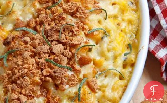 Kürbis Mac n Käse mit Amaretti-Kruste