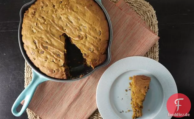 Kürbis Schokolade Chip Skillet Cookie