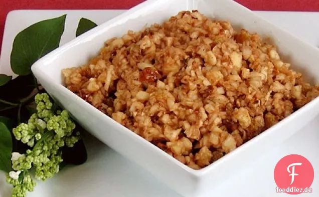 Apfel-Pecan Vegan Haroset für Pessach