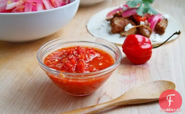 Geröstete Habanero Salsa