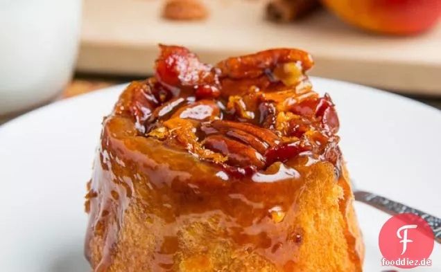 Apfel, Speck und Cheddar-Klebrige Brötchen