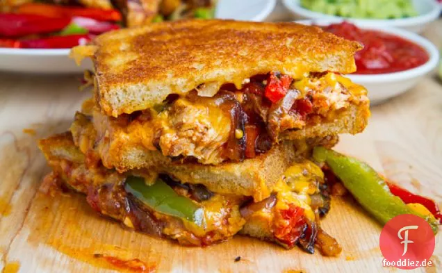 Huhn Fajita gegrillter Käse