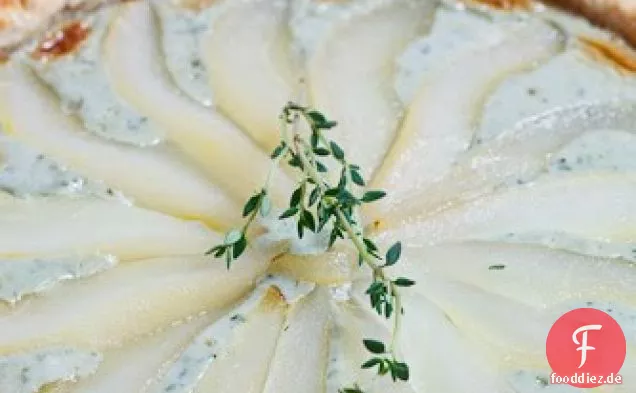 Birne und Gorgonzola-Torte