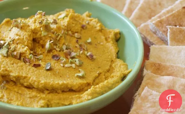 Marokkanischer Gewürz-Kürbis-Hummus (natürlich vegan, glutenfrei und sojafrei)