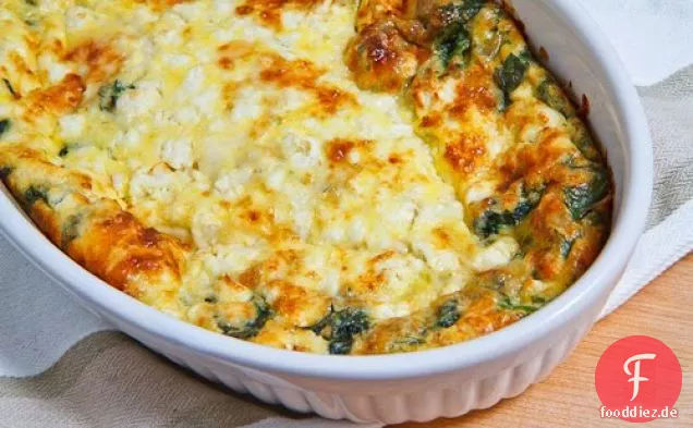 Spinat und Feta Clafoutis
