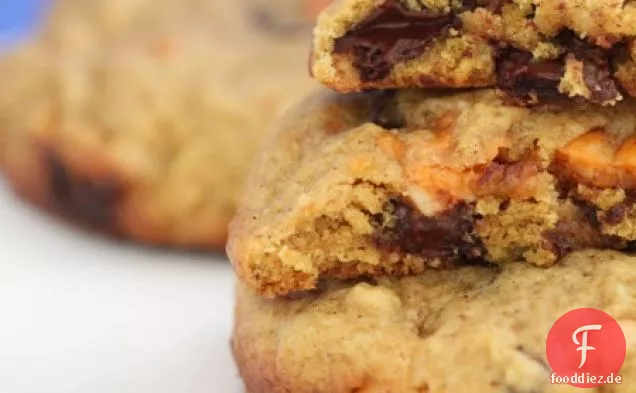 Doppel Kürbis Geküsst Schokolade Chunk Cookies