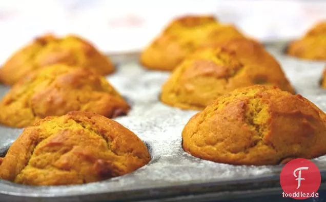 Fettarme geröstete Butternut Squash Muffins