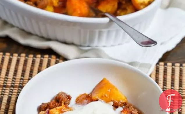 Pfirsich-Amaretti-Crumble