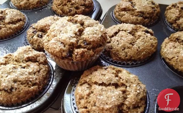 Glutenfreie Mokka Bananen Chip Muffins