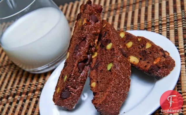 Schokolade und Pistazien-Biscotti
