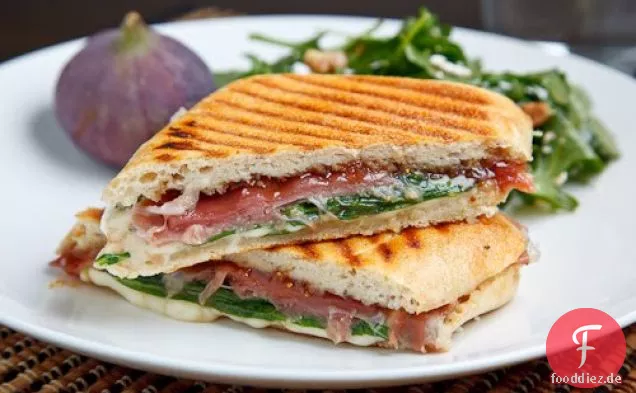 Feige und Prosciutto gegrilltes Käsesandwich