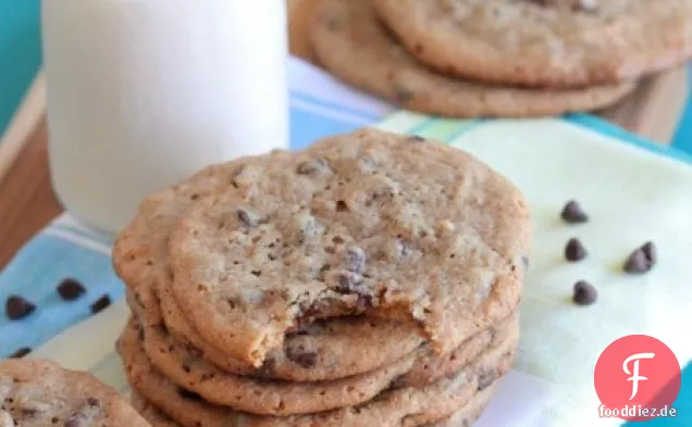 Erdnussbutter und Honig Vollkorn Schokolade Chip Cookies