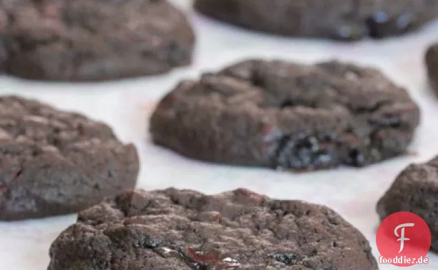 Doppelte Schokolade Junior Minze und Chip Cookies