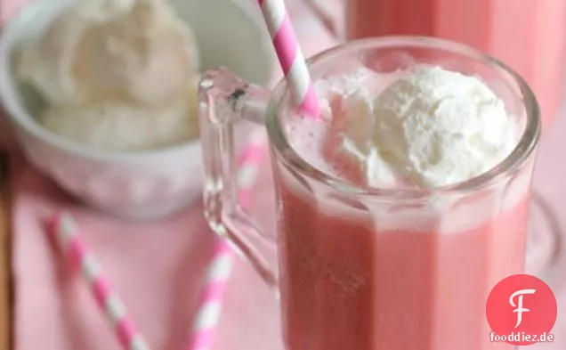 Gefrorene Erdbeermilch matschig