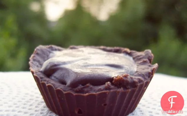 Kein Backen Schokolade-Minze Fudge Törtchen