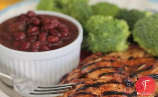 Knoblauch Pfirsich gegrilltes Huhn