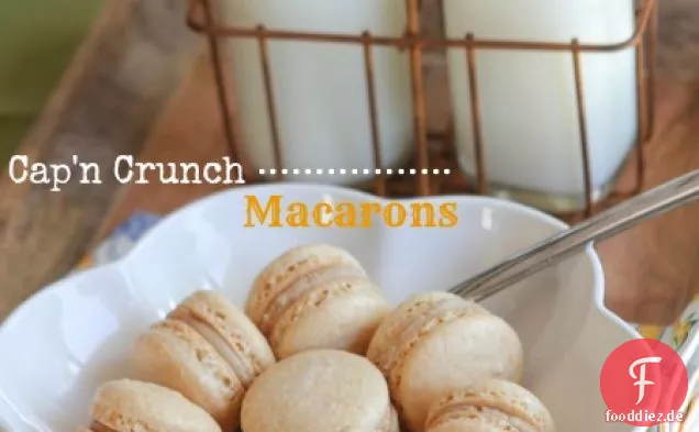 Cap'n Crunch Macarons mit Cap'n Crunch Keksteig Füllung
