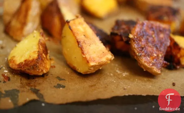 Parmesan-Bratkartoffeln Und Kürbis
