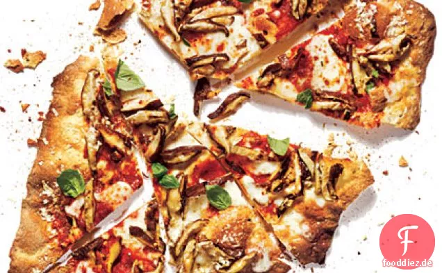 Cracker-Kruste Pilz-Pizza
