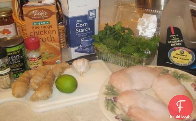 Klebriges Kokosnuss-Huhn