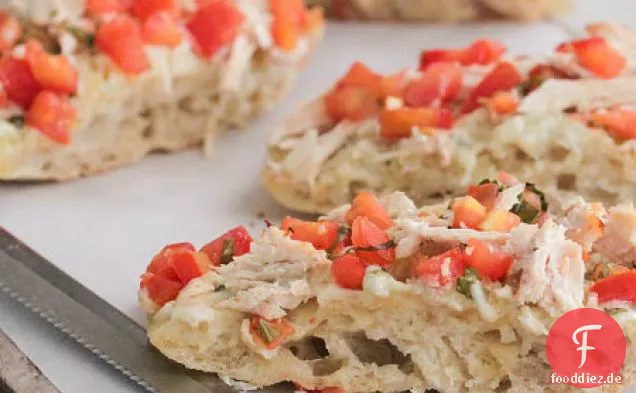 Hähnchen-Gorgonzola-Bruschetta Knoblauch-Toast