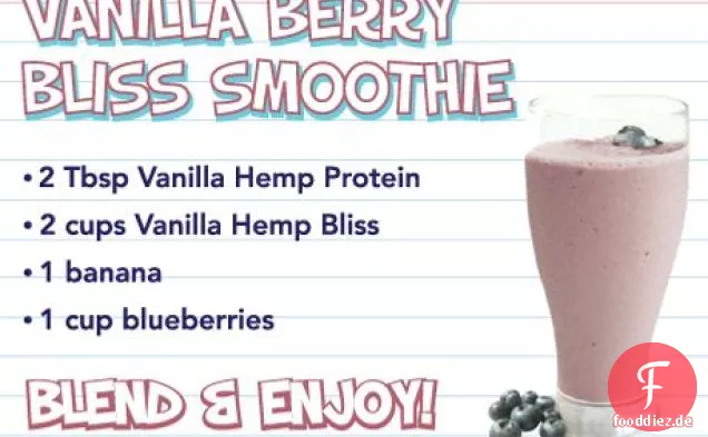 Vanille Beere Hanf Bliss Smoothie