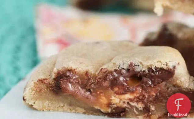 Candy Bar Schokolade Chip Cookie Sandwiches