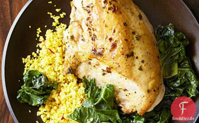 Schnelles Safranhähnchen mit Couscous