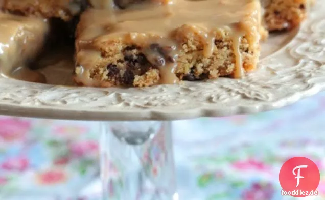 Gooey Biscoff Schokolade Chip Kuchen Bars