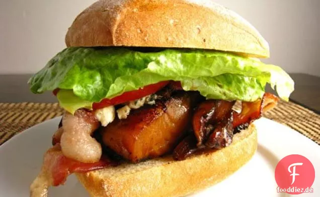 Teriyaki-Schwarz Kabeljau Burger