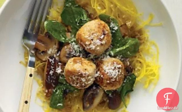 Spaghetti Squash mit Putenfleischbällchen