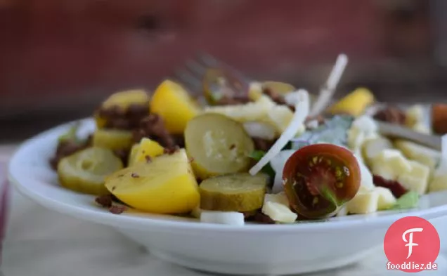 Mein super-einfaches, nie scheiterndes Abendessen: Hamburger Salate