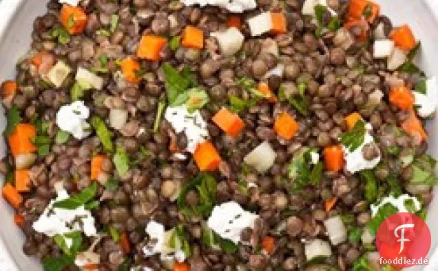 Französischer Linsensalat mit Ziegenkäse