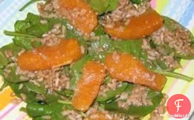 Orange Vinaigrette Brauner Reissalat