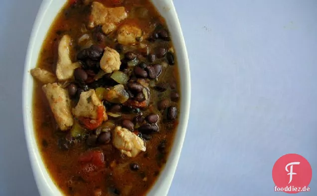 Chipotle Chile, Schwarze Bohnen und Hühnersuppe