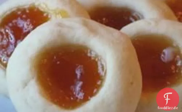Aprikosen-Frischkäse-Daumenabdrücke