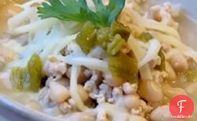 Weißer Chili mit gemahlenem Truthahn