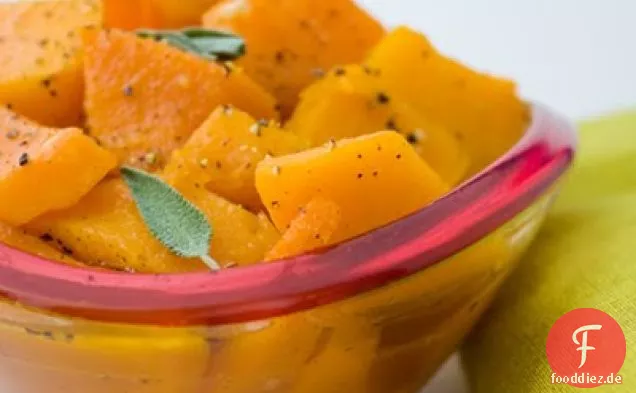 Salbei Zitrus geröstet Butternut Squash