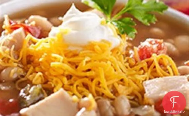 Pikantes weißes Huhn Chili