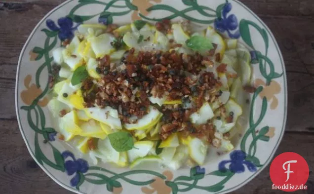 Sautierter Kürbis mit Kapern-Basil Pangritata