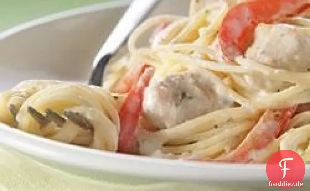 Huhn Alfredo Pasta Pesto
