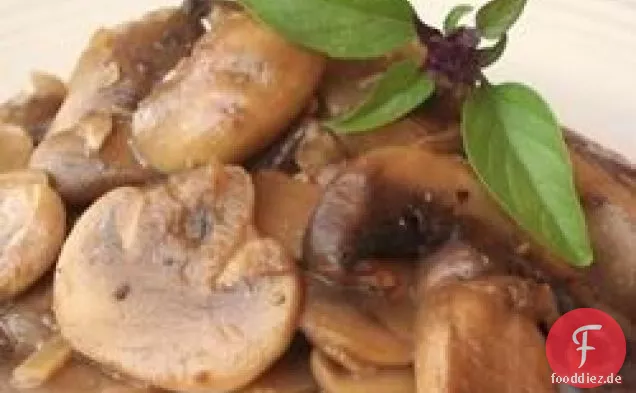 Pilze mit einer Sojasauce Glasur