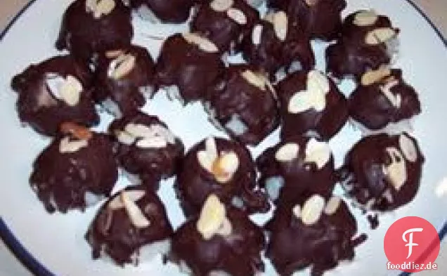 Mandel Kokosnuss Schokolade Cookie Bälle