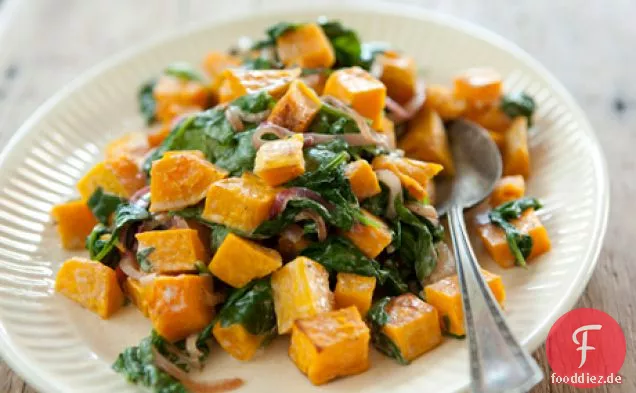 Butternut Squash Mit Spinat